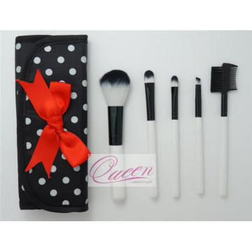 5PCS promocional mini conjunto de cepillo de maquillaje con una bolsa de arco